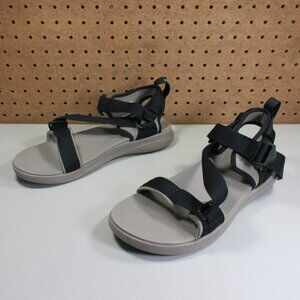 Columbia mens black an beige strappy slingback hiking sandals 10 M EUC